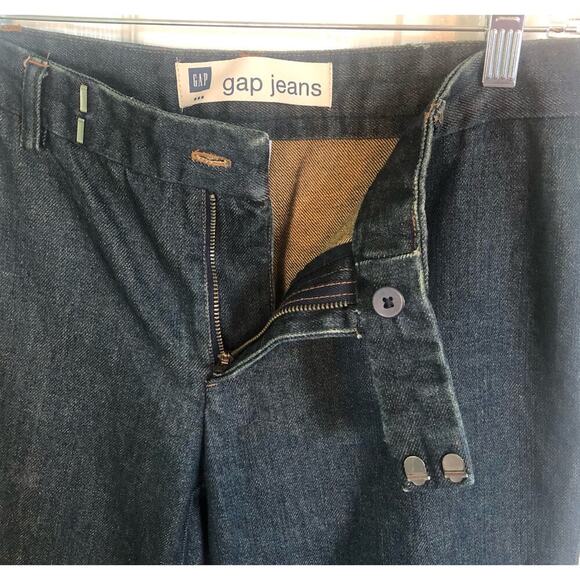 Gap Jeans Wide Leg Capri Jeans Slight Iridescence/ Yellow Undertone - Size 4 - Picture 5 of 7